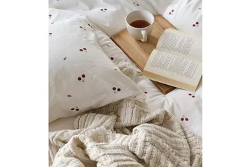 Påslakanset Enkelsäng 2-Dels Körsbär Sand - Products - Textil & mattor - Sängkläder - Bäddset & påslakanset - Påslakanset enkelsäng