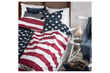 Påslakanset Enkelsäng 2-Dels United States Marinblå - Borganäs of Sweden - Products - Textil & mattor - Sängkläder - Bäddset & påslakanset - Påslakanset dubbelsäng