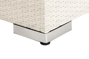 Bahamas Högermodul utomhus 140 cm i konstrotting - Vit / Ljusgrå dynor - Products - Utemöbler & utemiljö - Övrigt utemöbler - Moduler utesoffa