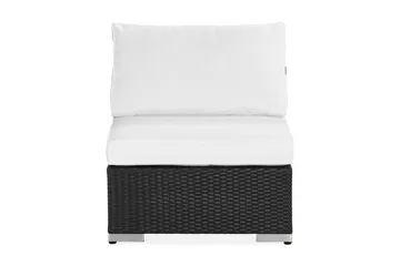 Bahamas Mittmodul utomhus i konstrotting - Svart / Vit - Products - Utemöbler & utemiljö - Övrigt utemöbler - Moduler utesoffa - Mittmodul utesoffa