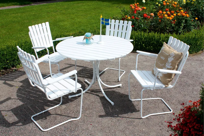 Vaxholm Karmstol Utomhus Vit - KWA - Products - Utemöbler & utemiljö - Balkong & altan - Balkongmöbler - Balkongstol