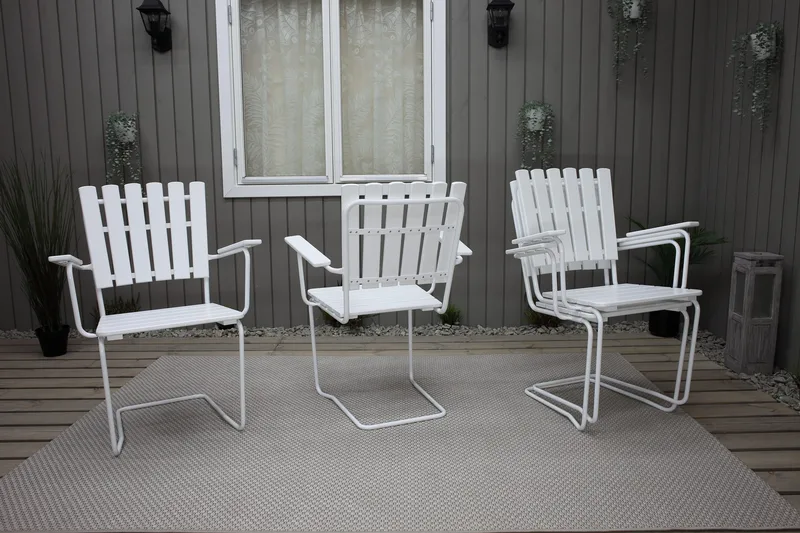 Vaxholm Karmstol Utomhus Vit - KWA - Products - Utemöbler & utemiljö - Balkong & altan - Balkongmöbler - Balkongstol