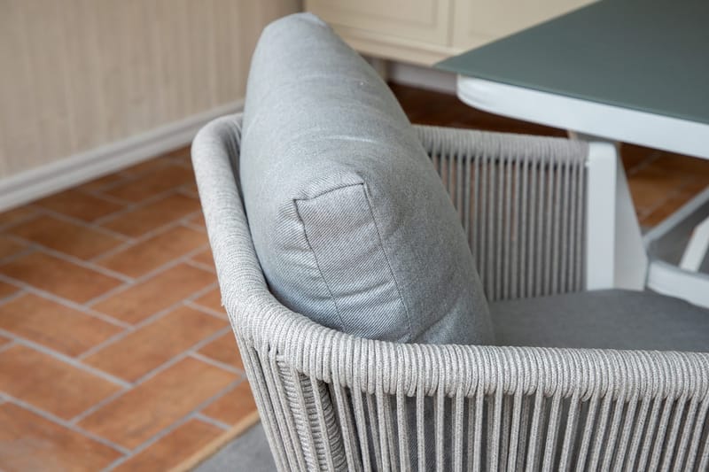 Virya Matstol Utomhus med Dyna - Vit/Grå - Products - Utemöbler & utemiljö - Balkong & altan - Balkongmöbler - Balkongstol