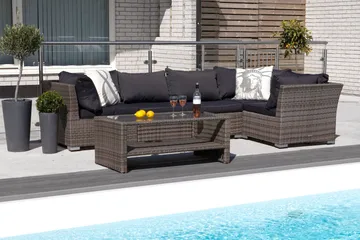 Bahamas Dynfodral till Ottoman/Bord - Grå - Products - Utemöbler & utemiljö - Dynor - Kompletta dynset