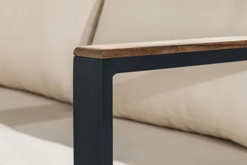 Aspvik Soffgrupp - Svart / Gråa dynor - Products - Utemöbler & utemiljö - Loungemöbler - Loungeset & loungegrupp