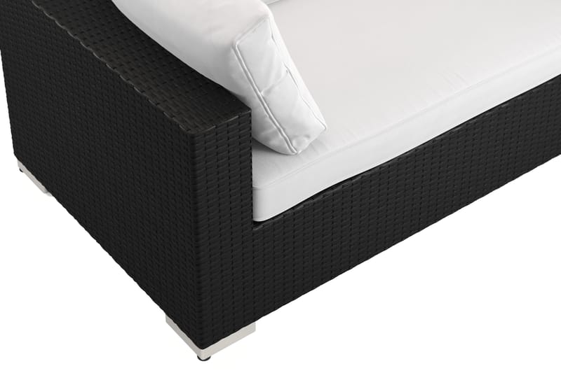 Bahamas U-formad utomhus loungegrupp med stängt avslut, 9-sits med bord och hylla - Svart - Products - Utemöbler & utemiljö - Loungemöbler - Loungeset & loungegrupp