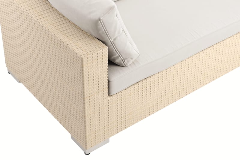Bahamas utesoffa 5-sits vändbar schäslong med avslut och bord - Beige - Products - Utemöbler & utemiljö - Loungemöbler - Loungeset & loungegrupp