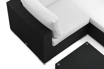 Bahamas utomhus hörnsoffa 5-sits vändbar med bord - Svart - Products - Utemöbler & utemiljö - Loungemöbler - Loungeset & loungegrupp