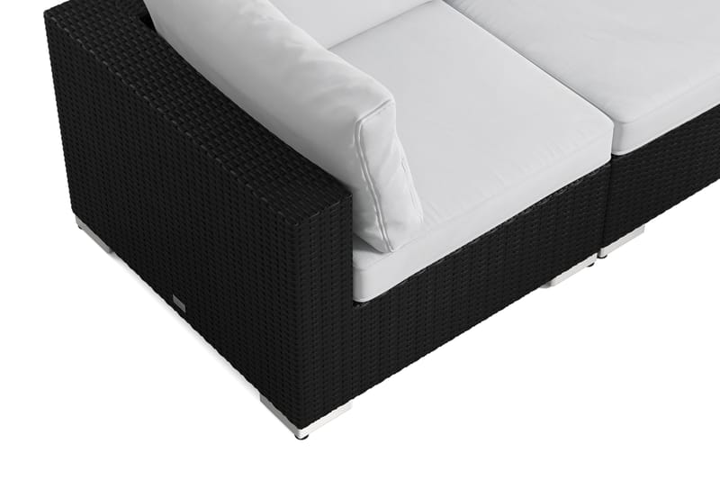 Bahamas utomhus hörnsoffa 5-sits vändbar och bord med hylla - Svart - Products - Utemöbler & utemiljö - Loungemöbler - Loungeset & loungegrupp