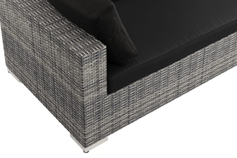 Bahamas utomhus hörnsoffa 6-sits vändbar och bord med hylla - Grå - Products - Utemöbler & utemiljö - Loungemöbler - Loungeset & loungegrupp