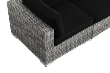 Bahamas utomhus hörnsoffa 8-sits vändbar med fåtölj och bord med hylla - Grå - Products - Utemöbler & utemiljö - Loungemöbler - Loungeset & loungegrupp