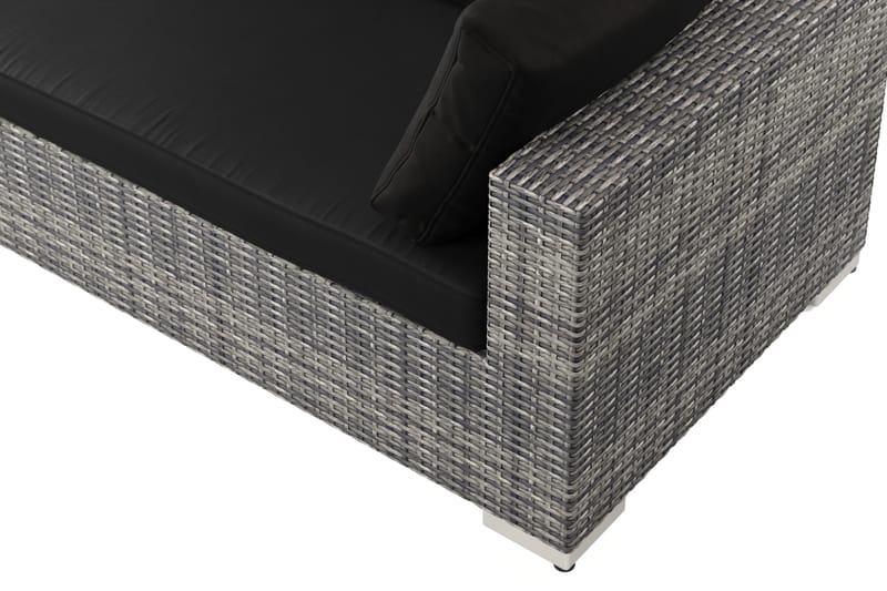Bahamas utomhus L-soffa vänster 8-sits med fåtölj och bord med hylla - Grå - Products - Utemöbler & utemiljö - Loungemöbler - Loungeset & loungegrupp