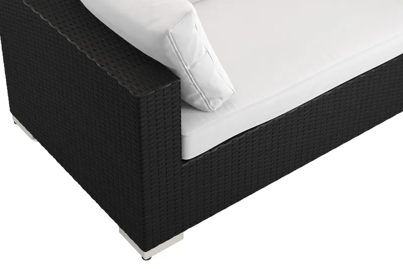 Bahamas utomhus soffgrupp 6-sits med två fåtöljer och bord - Svart - Products - Utemöbler & utemiljö - Loungemöbler - Loungeset & loungegrupp