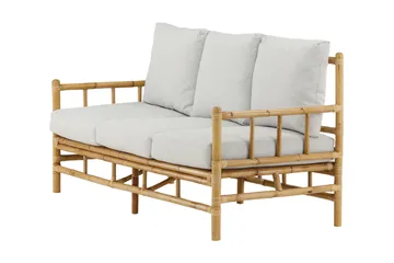 Cane Utesoffa 3-sits - Brun/Vit - Products - Utemöbler & utemiljö - Loungemöbler - Loungesoffor