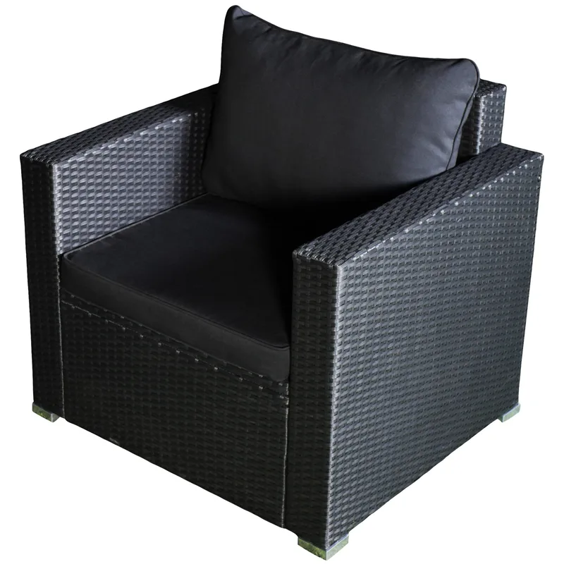 Loungegrupp utemöbler | Svart konstrotting | Huvudskär - Products - Utemöbler & utemiljö - Loungemöbler - Loungeset & loungegrupp