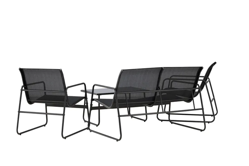 Scopello Soffgrupp Utomhus 4-sits - Svart - Products - Utemöbler & utemiljö - Loungemöbler - Loungeset & loungegrupp