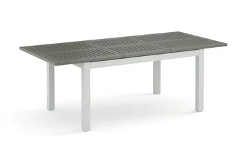 Monaco rektangulärt förlängningsbart bord utomhus med iläggsskiva 150-250x90 cm i aluminium/metall/plast - Vit/Grå - Products - Utemöbler & utemiljö - Utebord & trädgårdsbord - Matbord utomhus