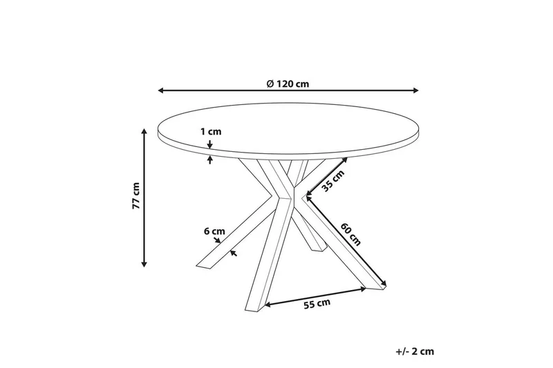 Runt bord Maletto - Svart, genomskinlig - Products - Utemöbler & utemiljö - Utebord & trädgårdsbord - Matbord utomhus