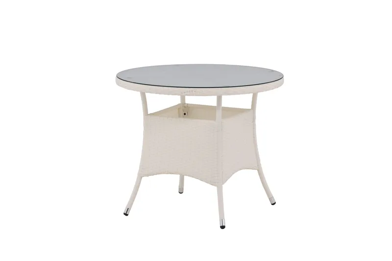 Volta Matbord Utomhus 90 Rund - Vit - Products - Utemöbler & utemiljö - Utebord & trädgårdsbord - Matbord utomhus