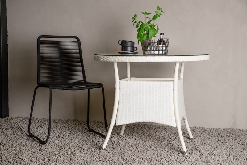 Volta Matbord Utomhus 90 Rund - Vit - Products - Utemöbler & utemiljö - Utebord & trädgårdsbord - Matbord utomhus