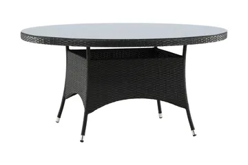 Volta Matbord Utomhus Rund Ø150 cm Svart - Venture Home - Products - Utemöbler & utemiljö - Utebord & trädgårdsbord - Matbord utomhus