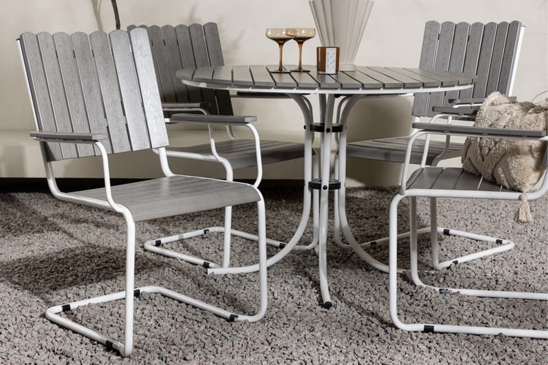 Holmsund Balkonggrupp 4-sits - Grå/Vit - Products - Utemöbler & utemiljö - Utegrupp - Cafegrupp & cafeset