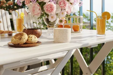 Delpino Matgrupp Utomhus 125 cm - Vit - Products - Utemöbler & utemiljö - Utegrupp - Matgrupp utomhus