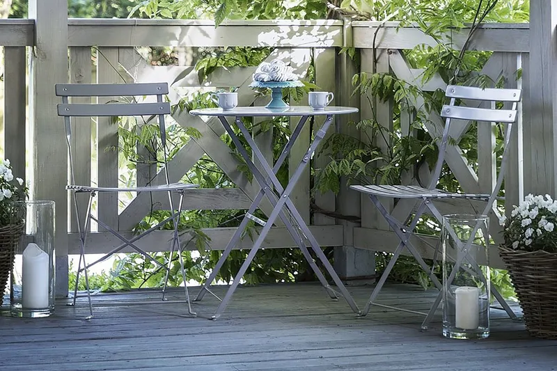 Fiori Balkongset 52 cm - Grå - Products - Utemöbler & utemiljö - Utegrupp - Cafegrupp & cafeset