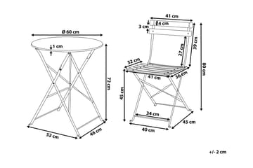 Fiori Balkongset 52 cm - Grå - Products - Utemöbler & utemiljö - Utegrupp - Cafegrupp & cafeset