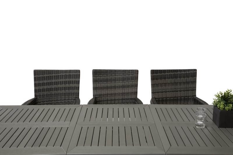 Monaco Matgrupp Utomhus 152-210 + 6 Thor Fåtölj - Svart/Grå - Products - Utemöbler & utemiljö - Utegrupp - Matgrupp utomhus