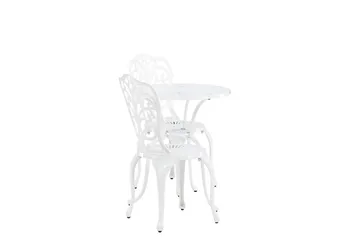 Nandin Matgrupp Utomhus + 2 Utestolar - Vit - Products - Utemöbler & utemiljö - Utegrupp - Cafegrupp & cafeset