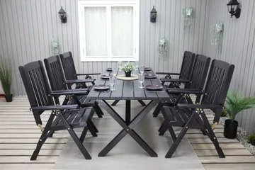Oliver Matgrupp Utomhus 6 Utestolar - Brun - Products - Utemöbler & utemiljö - Utegrupp - Matgrupp utomhus