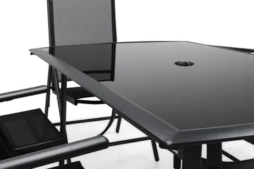 Primavera Matgrupp 150x90 + 6 Stolar - Svart - Products - Utemöbler & utemiljö - Utegrupp - Matgrupp utomhus