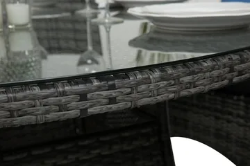 Thor Matgrupp Utomhus Ø140 + 6 Jenny Ställbar Fåtölj - Grå - Products - Utemöbler & utemiljö - Utegrupp - Matgrupp utomhus