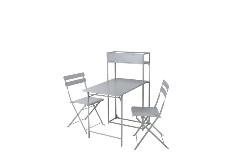 Tourra Liten Balkonggrupp 2-sits - Cafeset till balkong och uteplats, Grå