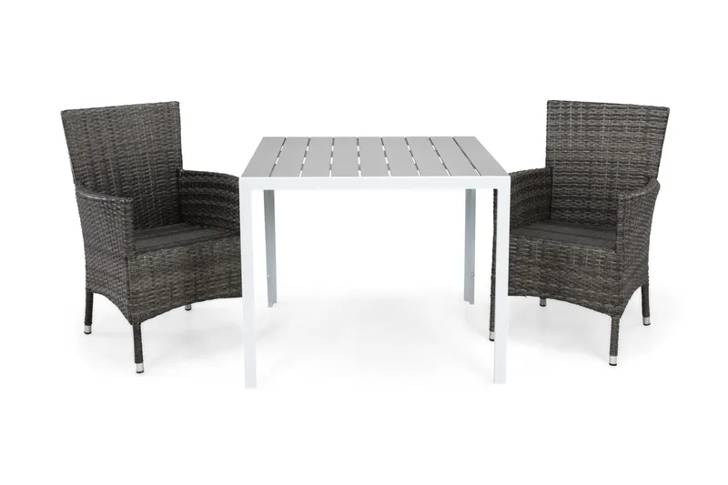 Tunis Matgrupp Utomhus 90 + 2 Thor Fåtölj, Vit/Grå