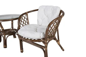 Wera Balkonggrupp 2-sits - Brun/Vit - Products - Utemöbler & utemiljö - Utegrupp - Cafegrupp & cafeset