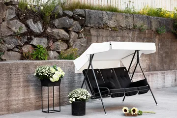 Suvi 71B-1 3-sits Hammock Grå/Svart - Varax - Products - Utemöbler & utemiljö - Utesoffa - Hammock