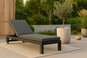 London Solsäng Svart - Venture Home - Products - Utemöbler & utemiljö - Utestol & trädgårdsstol - Solsäng & solvagn