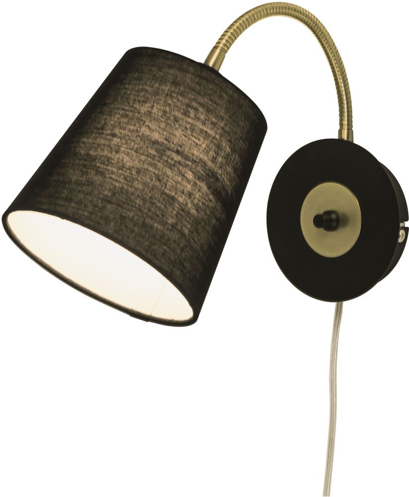 Ljusdal seinävalaisin - Musta/matta messinki Ljusdal seinävalaisin - Musta/matta messinki