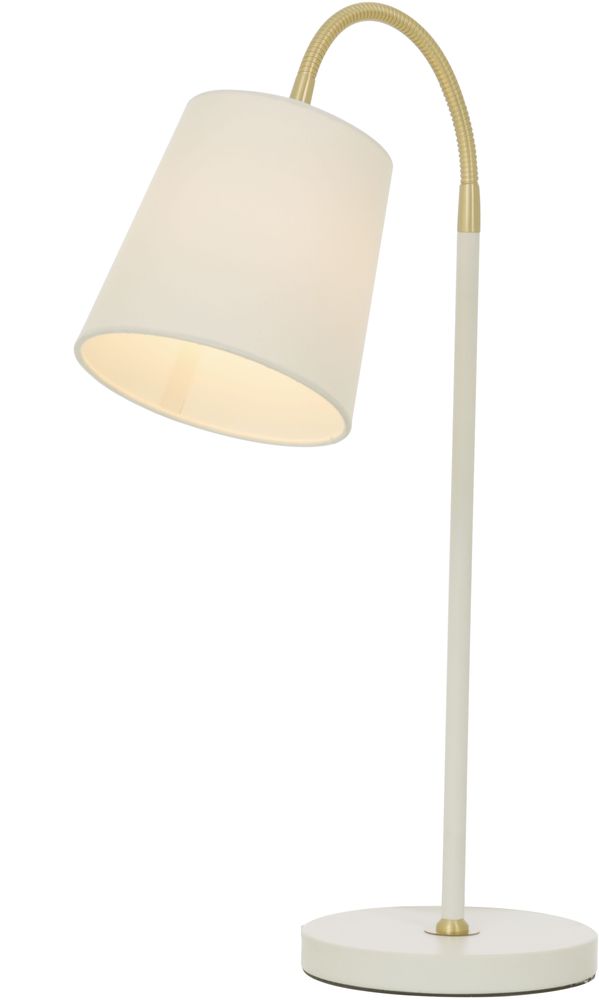 Ljusdal pöytävalaisin - Valkoinen/matta messinki Ljusdal pöytävalaisin - Valkoinen/matta messinki