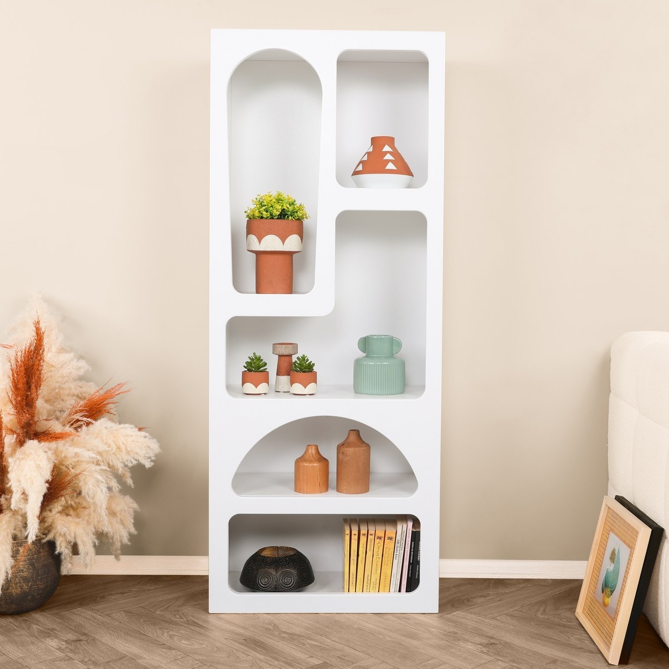 Vivanta hylly 60x30x150 cm - Valkoinen Vivanta hylly 60x30x150 cm - Valkoinen