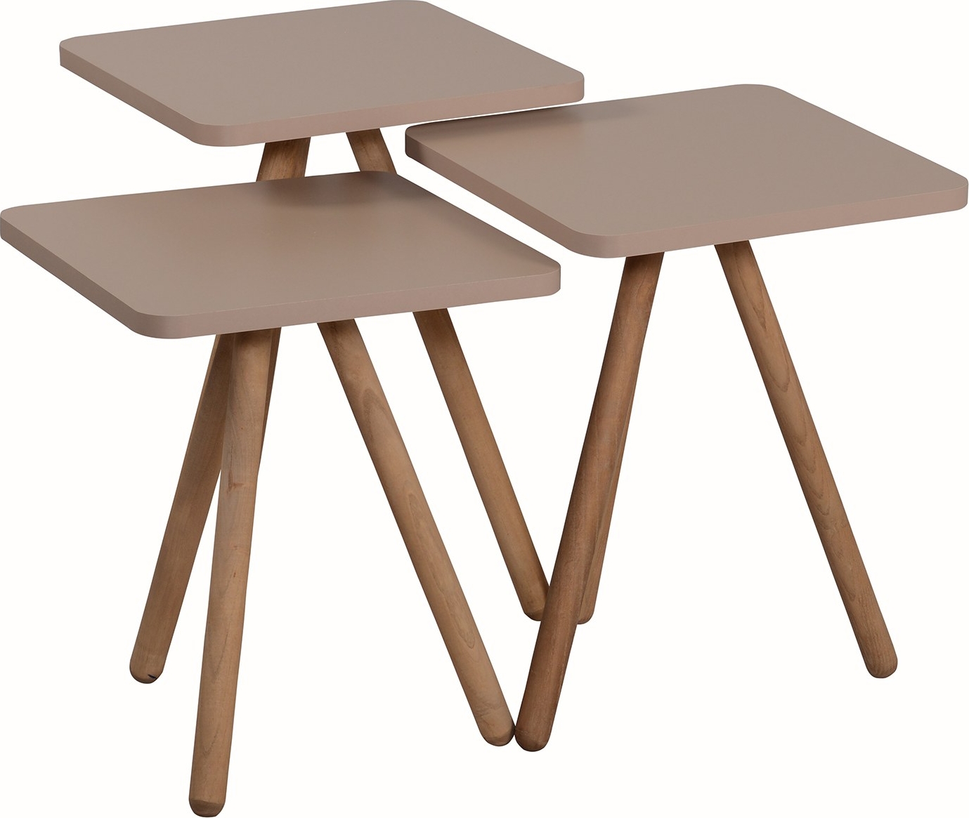 Kolminkertainen er�p�yt� 34 x 34 cm - Cappuccino