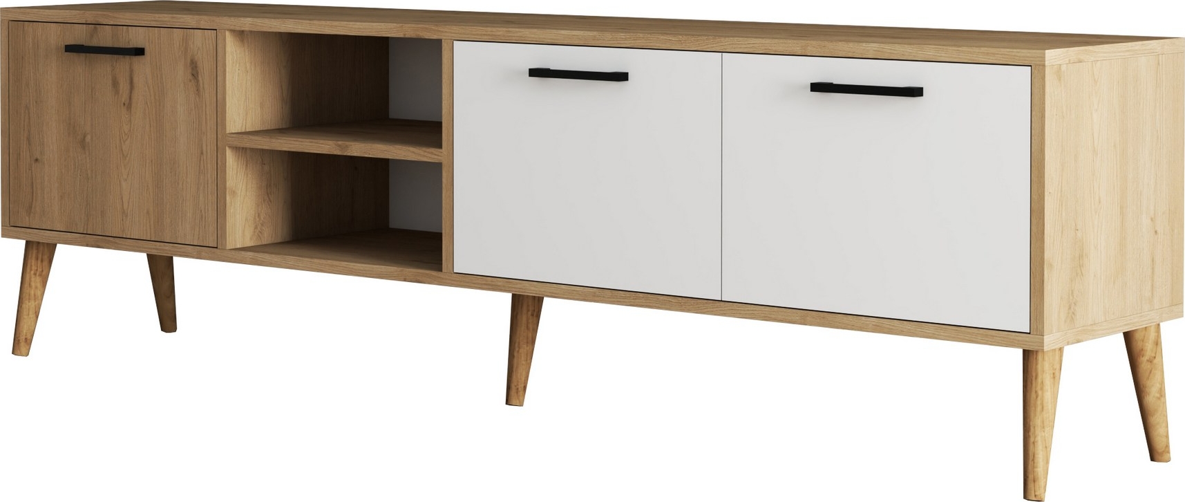 Exxen TV-taso 180 cm - Tammi/valkoinen