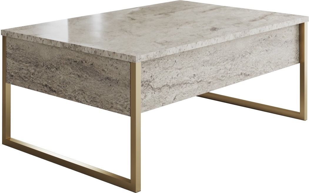 Lux sohvap�yt� 90 x 60 cm - Travertiini/kulta