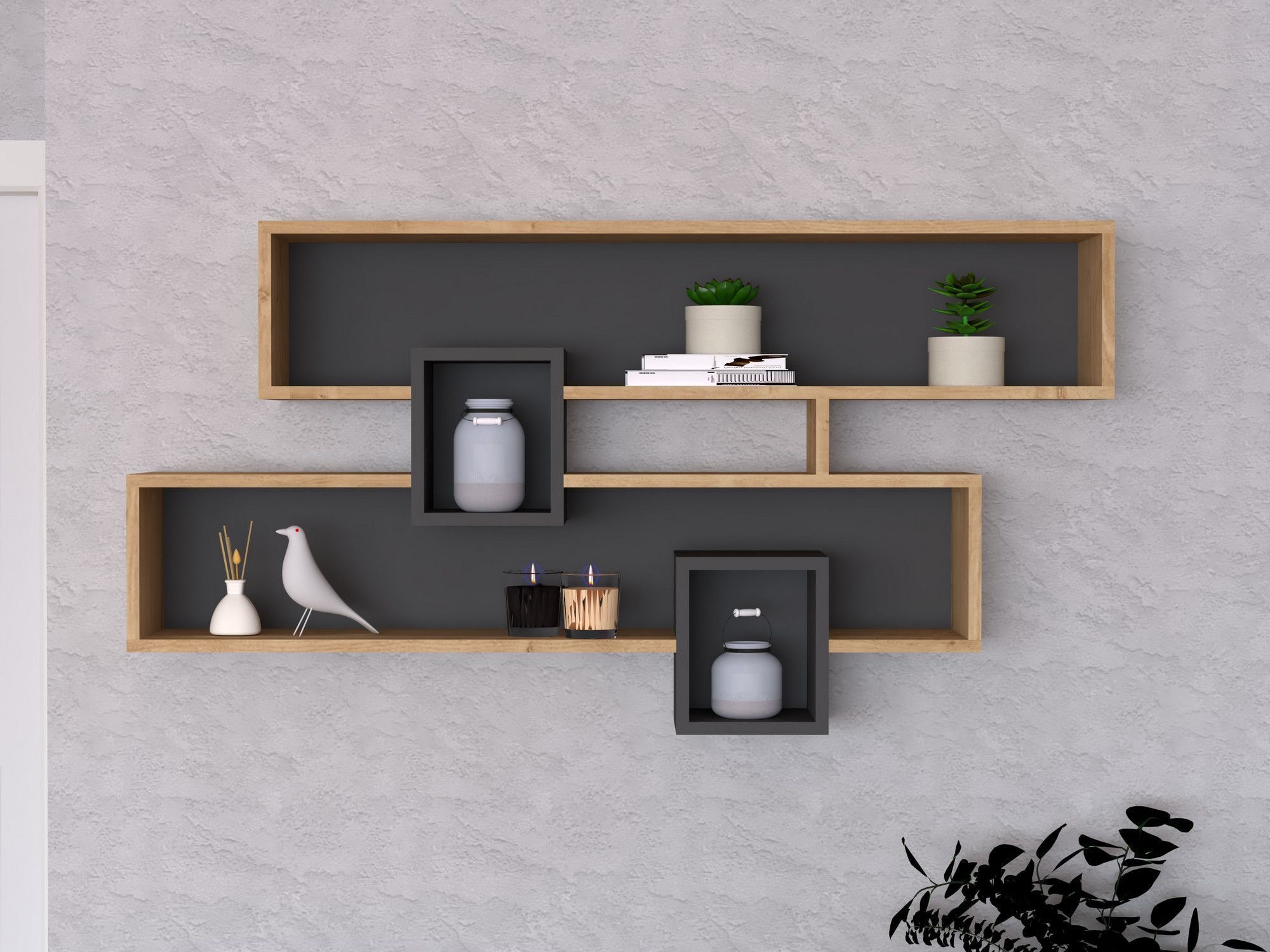Karen seinähylly - safiiri/antrasiitti Karen seinähylly - safiiri/antrasiitti