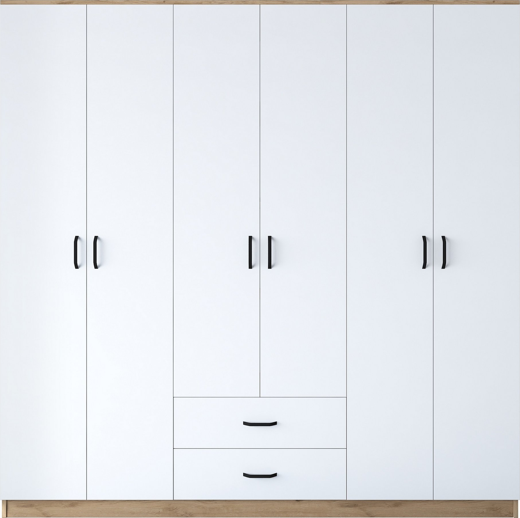 Baden vaatekaappi 11 - p�hkin�/valkoinen