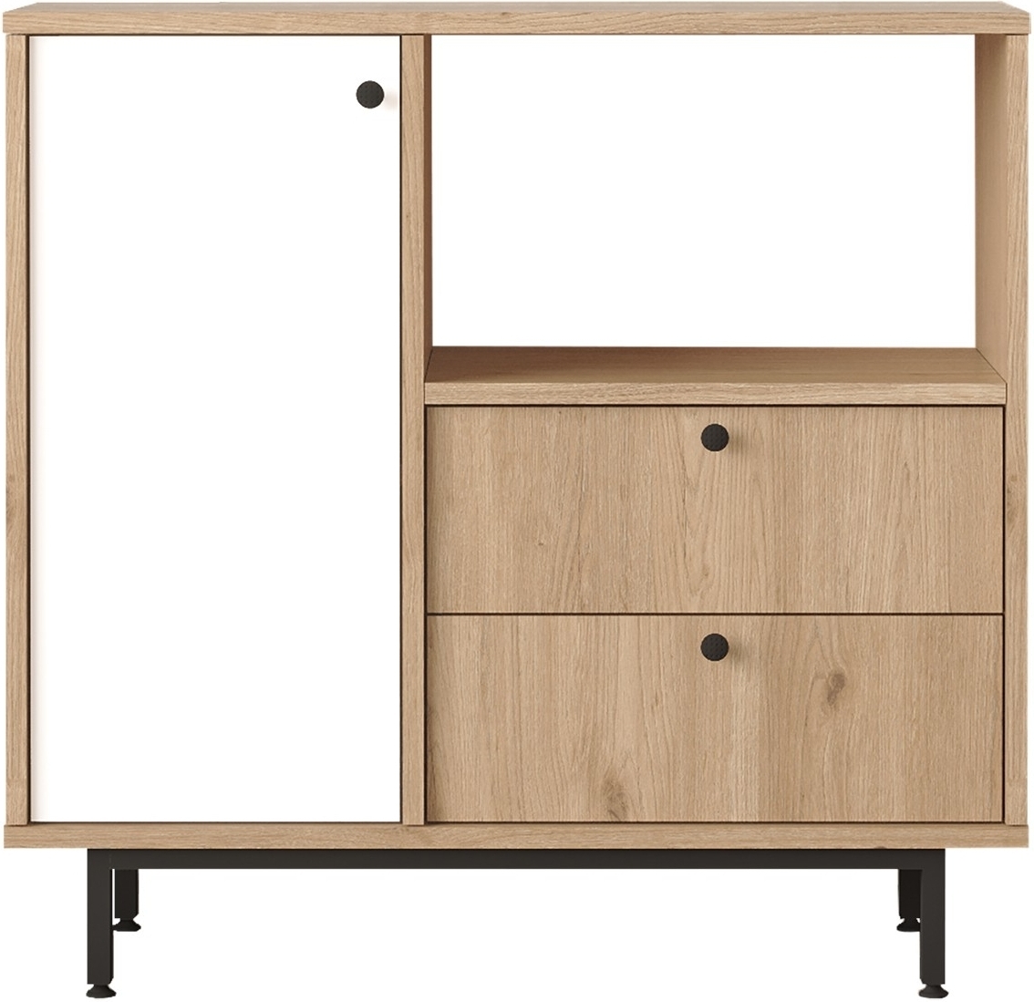 Royce keitti�kaappi 1 - tammi/valkoinen