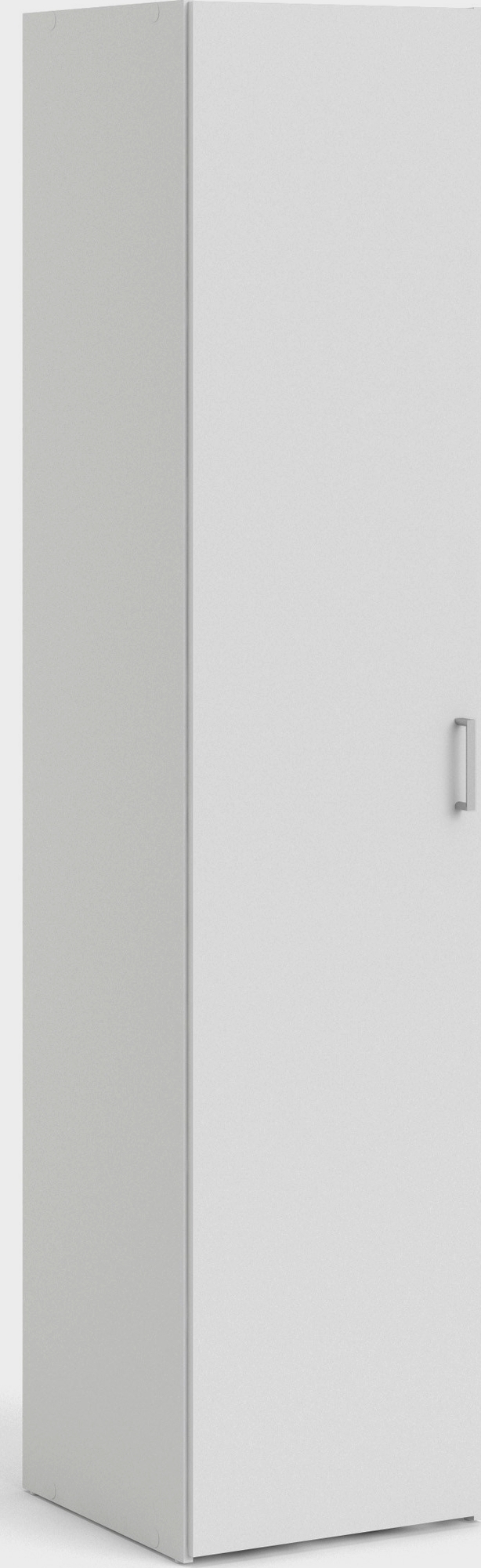 Valkoinen vaatekaappi, leveys 40 cm ja korkeus 175 cm Valkoinen vaatekaappi, leveys 40 cm ja korkeus 175 cm