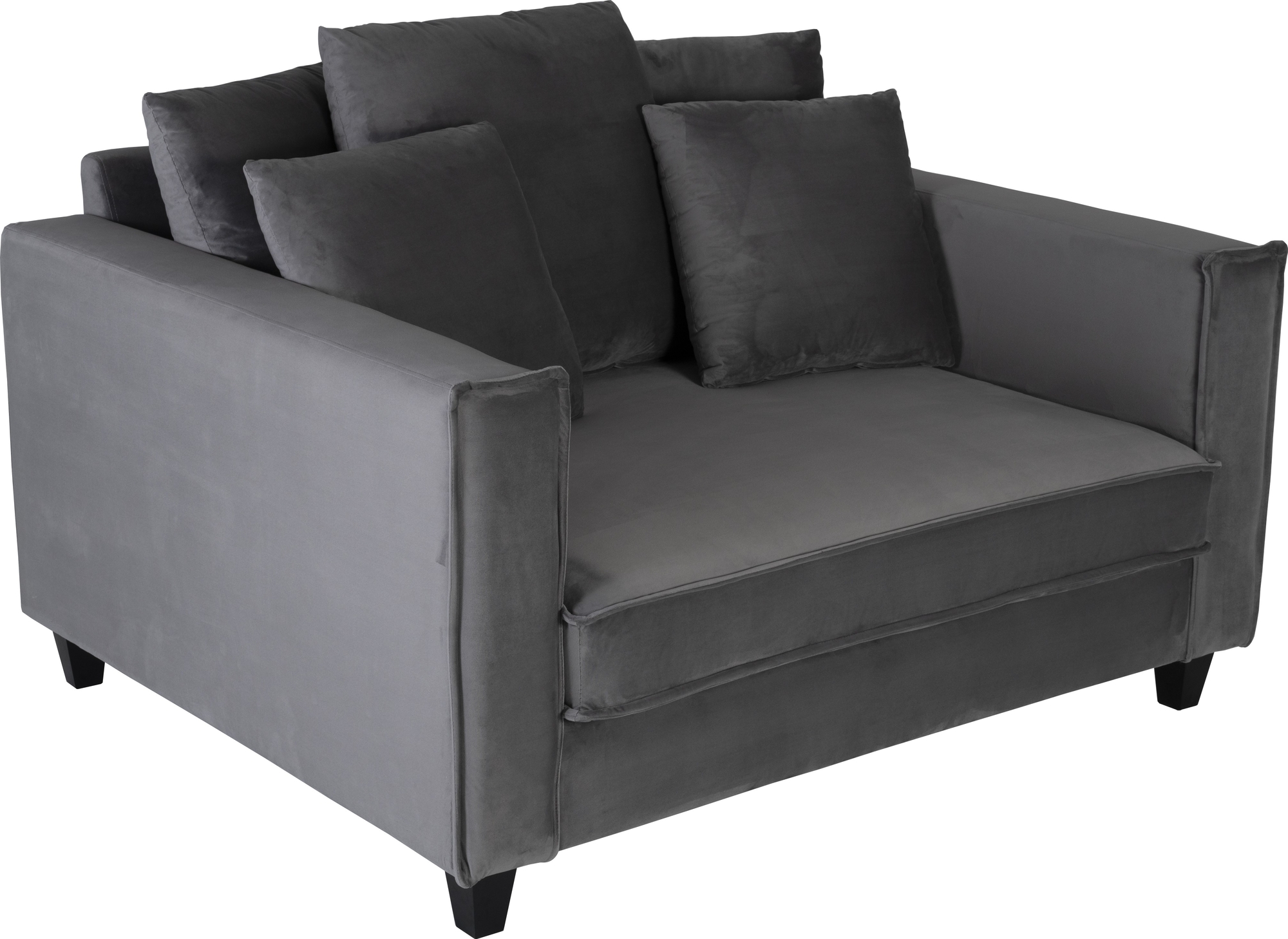 Brandy Lounge- nojatuoli - 1,5- paikkainen - Tummanharmaa (sametti) + Huonekalujen puhdistus